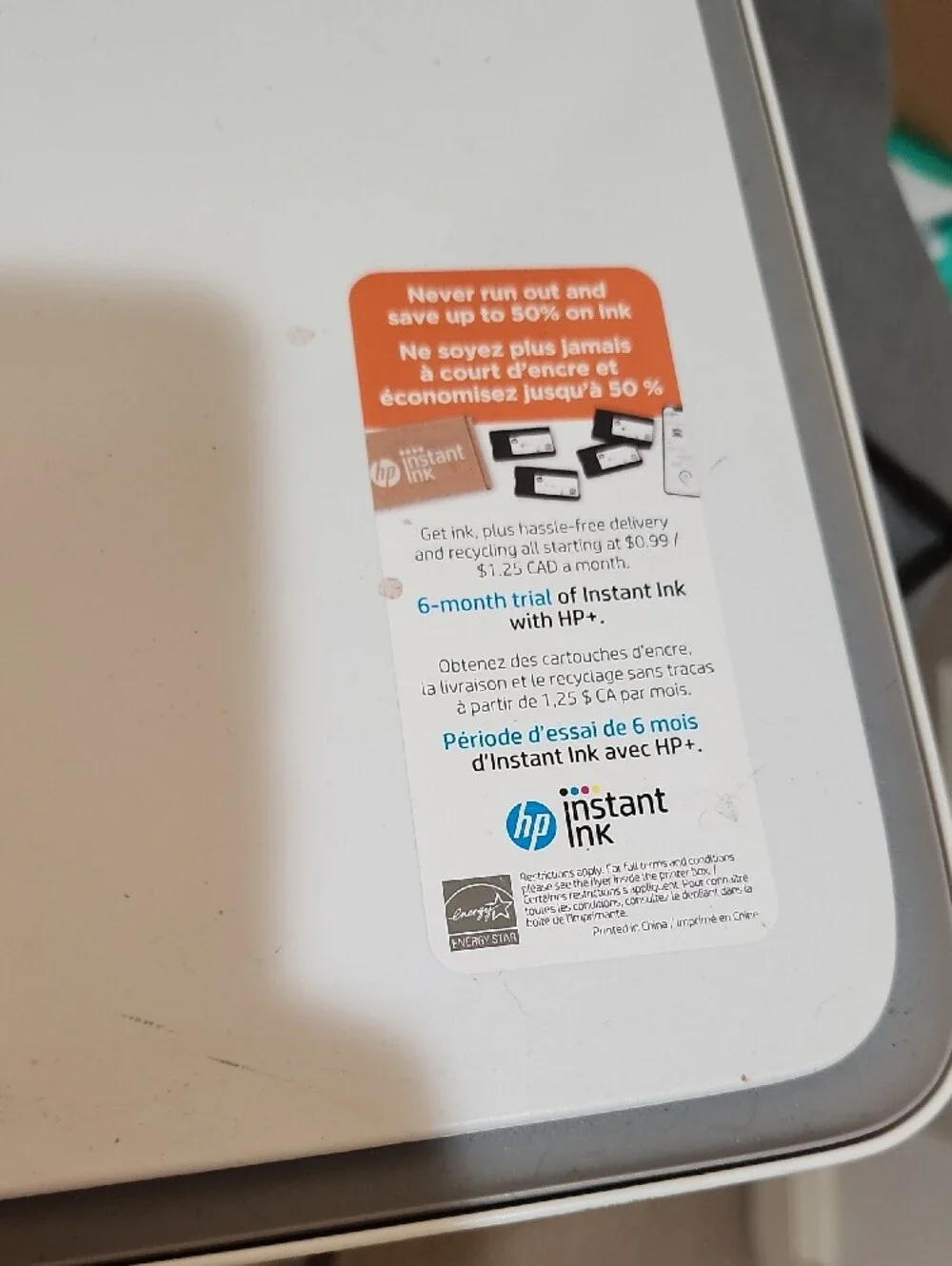 HP DeskJet 2755e White and Gray Wireless All-in-One Printer